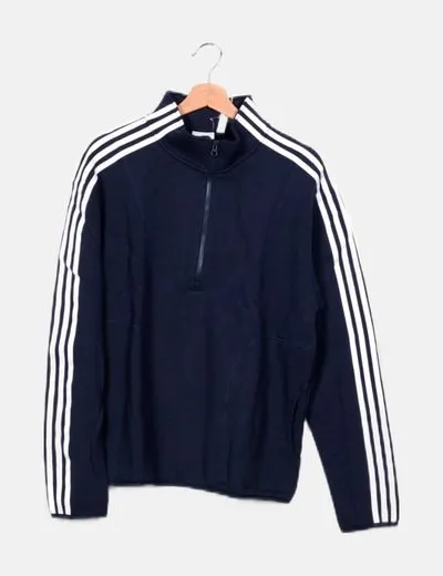 Adidas Sudadera azul detalle logo