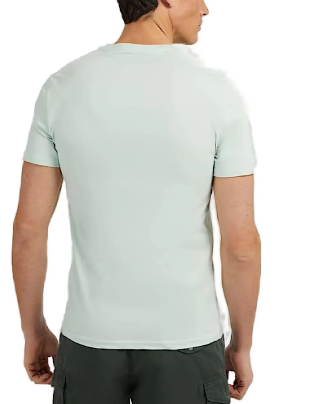 Camiseta Guess Rubber verde manga corta para hombre