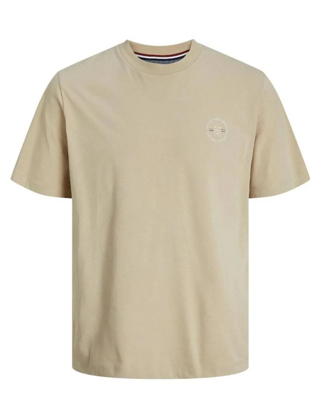 Camiseta Jack&Jones Blushied beige manga corta para hombre