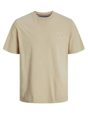 Camiseta Jack&Jones Blushied beige manga corta para hombre