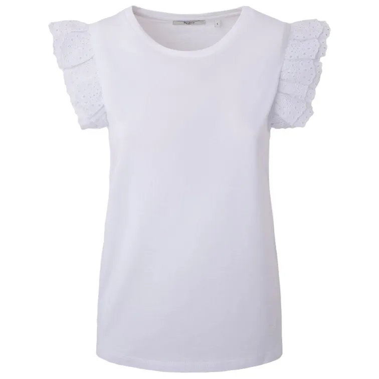 CAMISETA MANGA VOLANTES FIT REGULAR MUJER PEPE JEANS