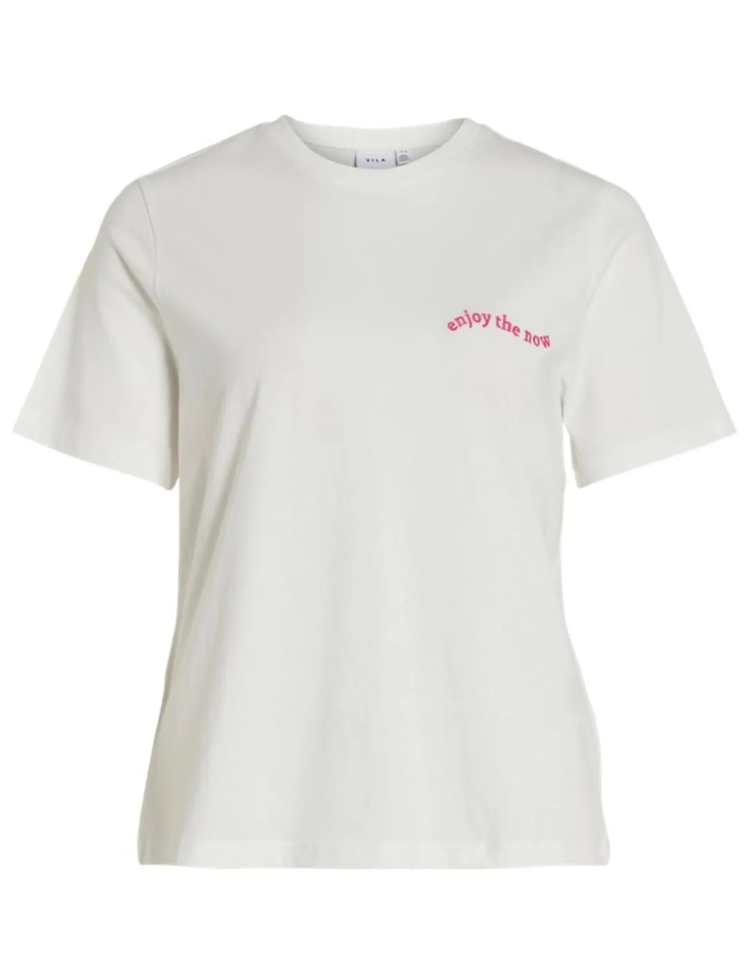 Camiseta Vila Sybil blanco cabaret manga corta para mujer