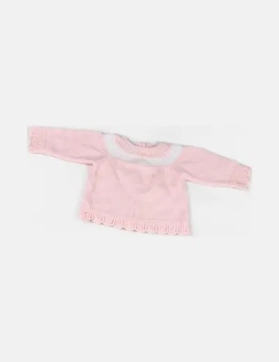 Carmen taberner Jersey de punto rosa manga larga