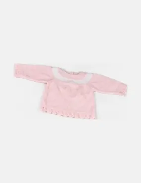 Carmen taberner Jersey de punto rosa manga larga