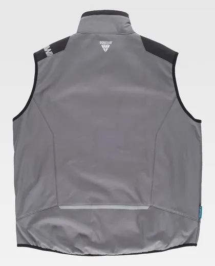 Chaleco Workshell combinado Color Gris+Negro