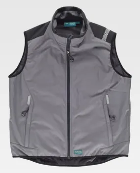 Chaleco Workshell combinado Color Gris+Negro