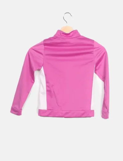 Decathlon Sudadera deportiva rosa cremallera