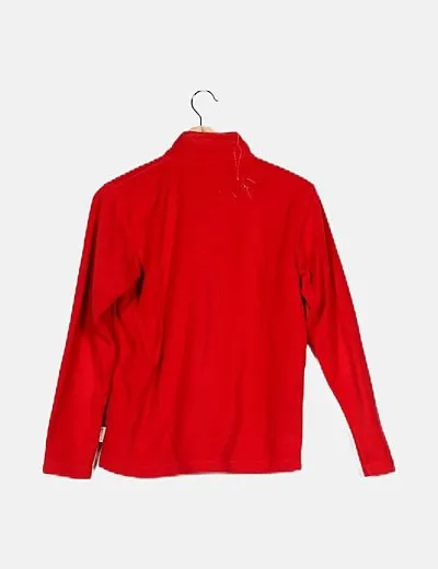 Decathlon Sudadera roja borrego