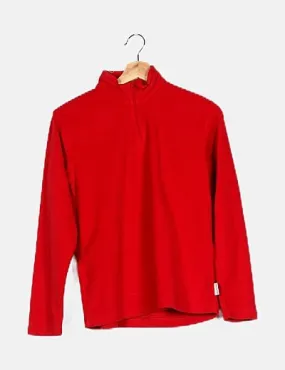 Decathlon Sudadera roja borrego