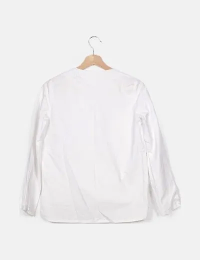 Hoss Intropia Blusa cruzada blanca manga larga