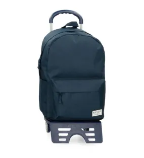 Mochila escolar Movom Always on the move 44 cm marino con carro