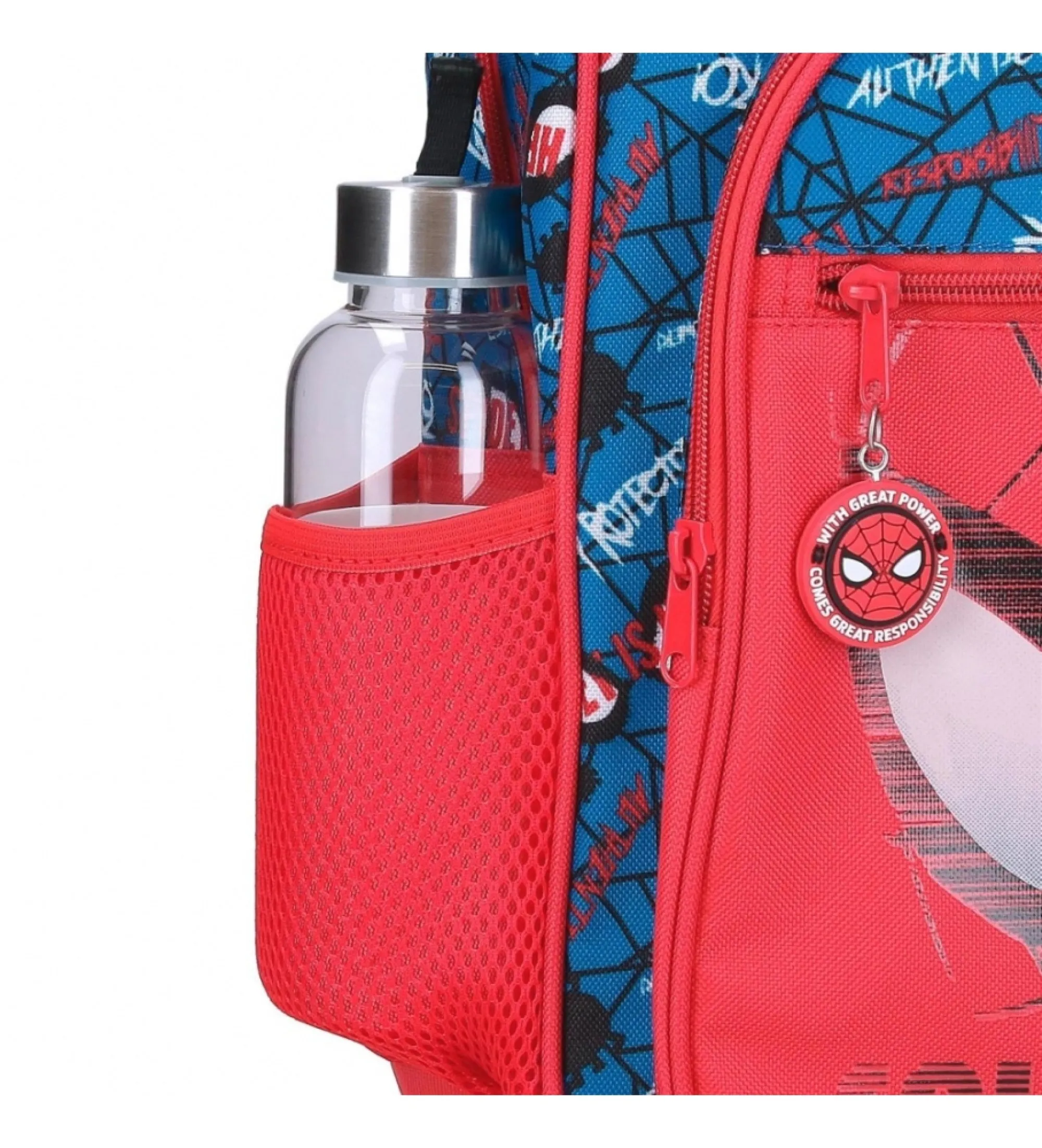 Mochila preescolar Spiderman Authentic con carro rojo