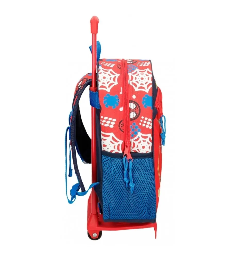 Mochila Spidey and friends 33cm con carro rojo