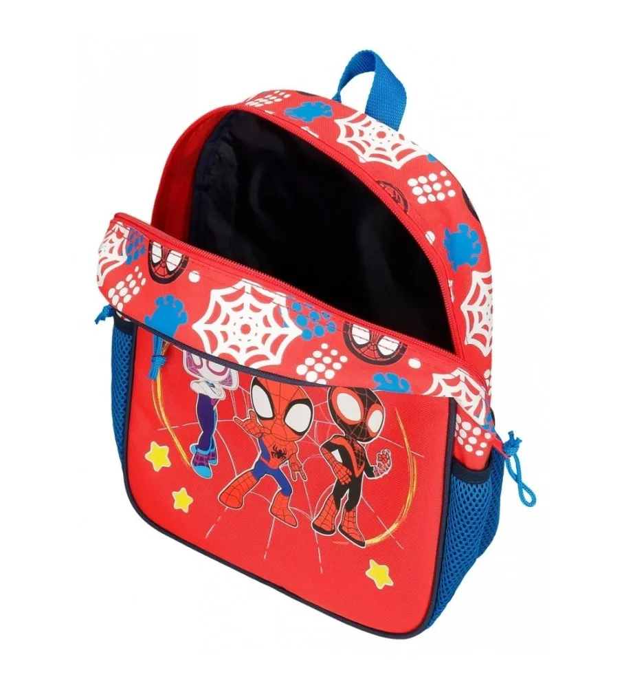 Mochila Spidey and friends 33cm con carro rojo