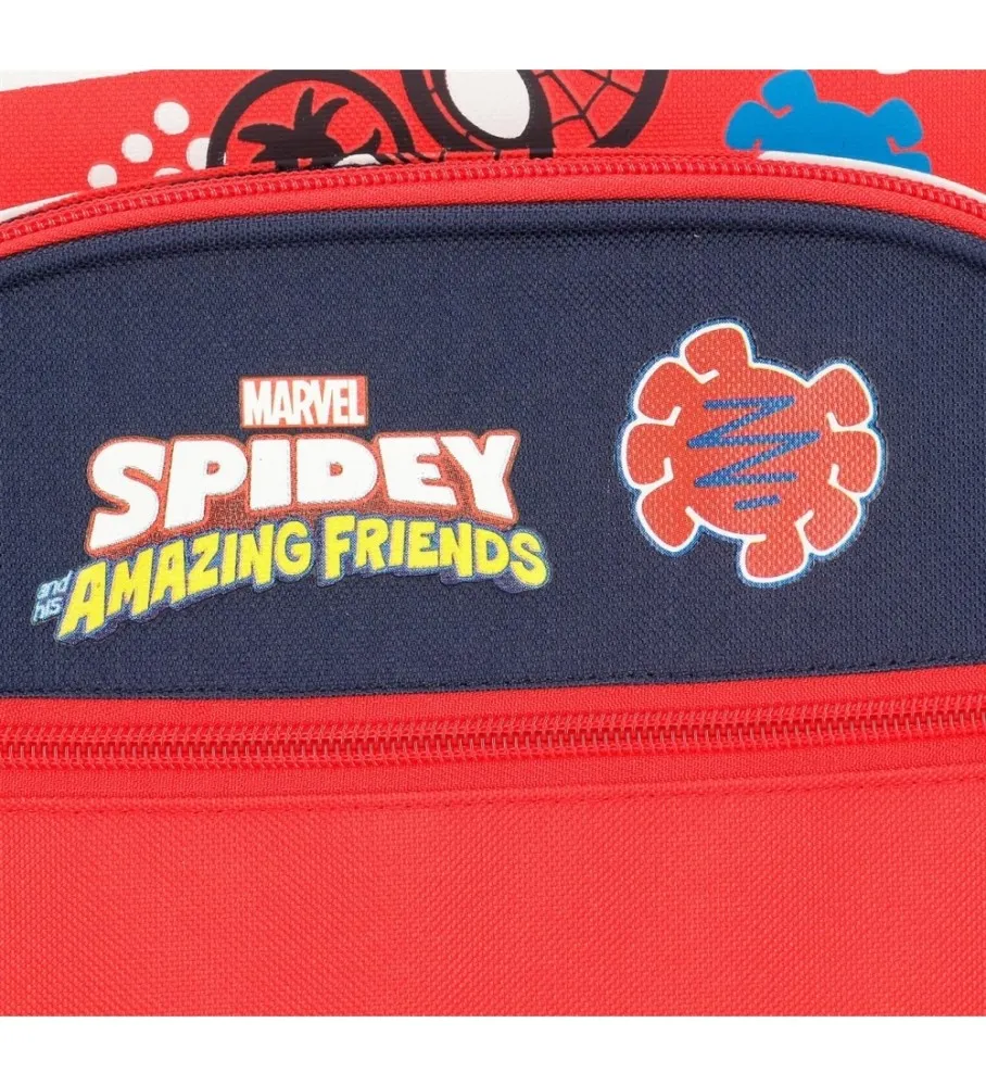 Mochila Spidey and friends 33cm con carro rojo