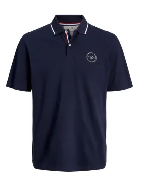 Polo Jack&Jones Blushield marino manga corta para hombre