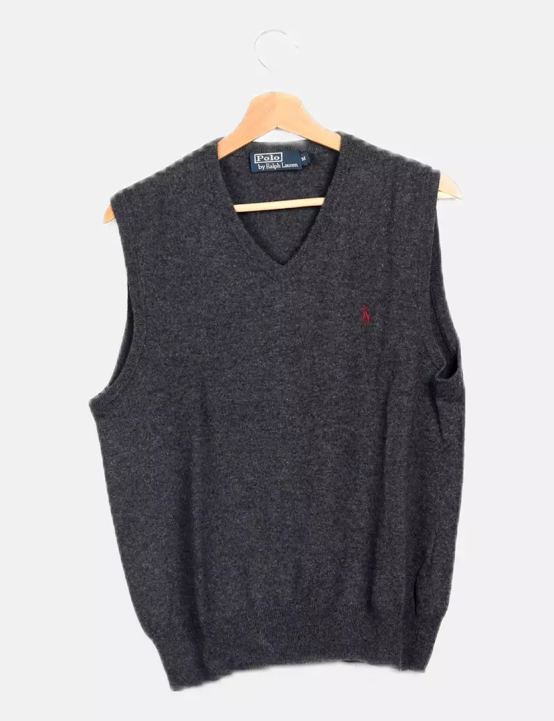 Polo Ralph Lauren Chaleco gris punto