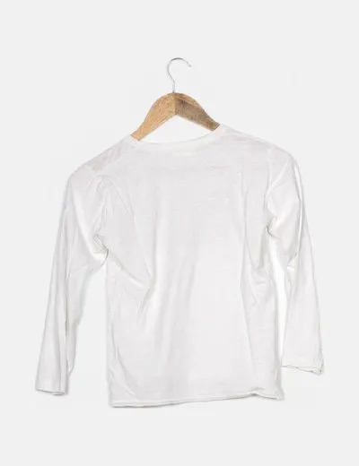 Sfera Camiseta blanca manga larga