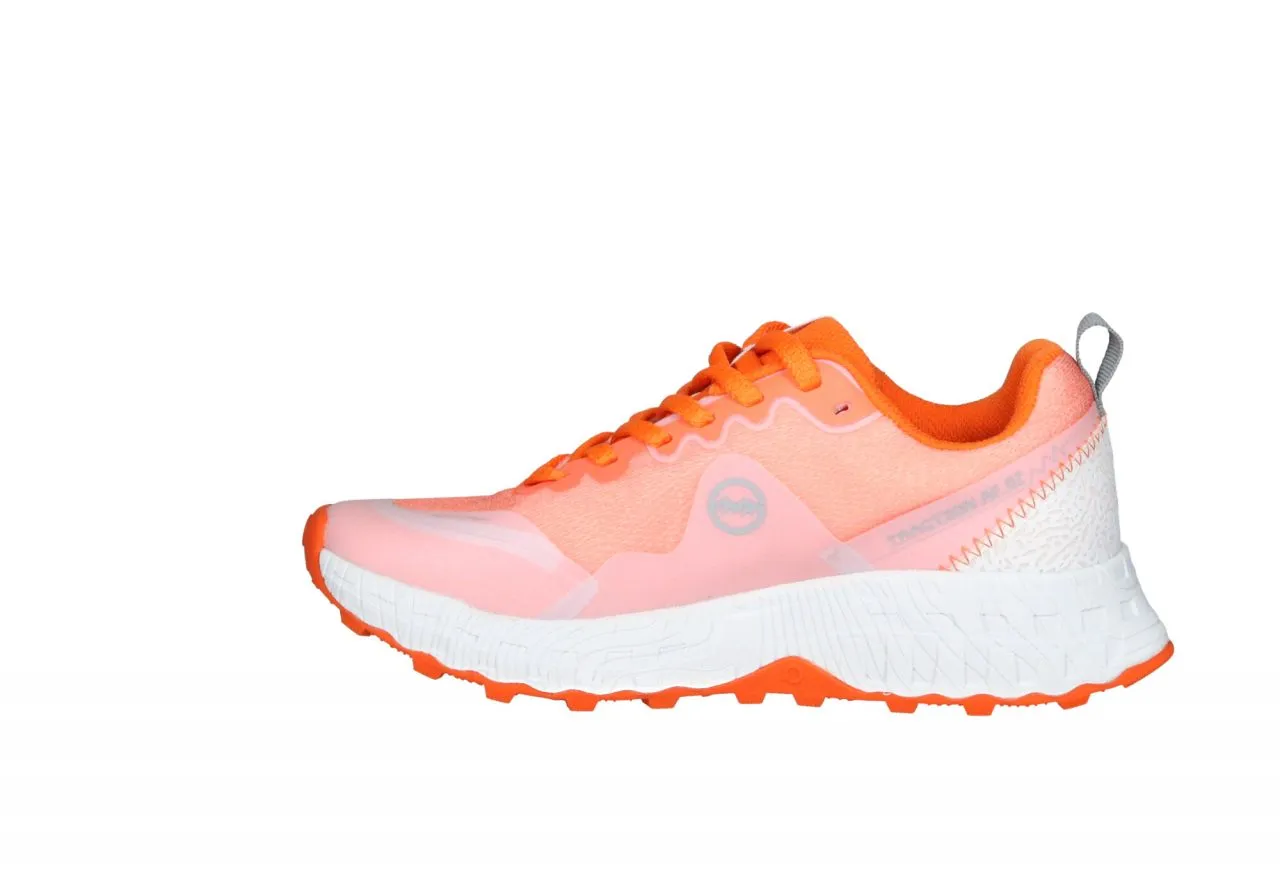 Sneaker Atom Nylon Naranja Talon y Piso Blanco