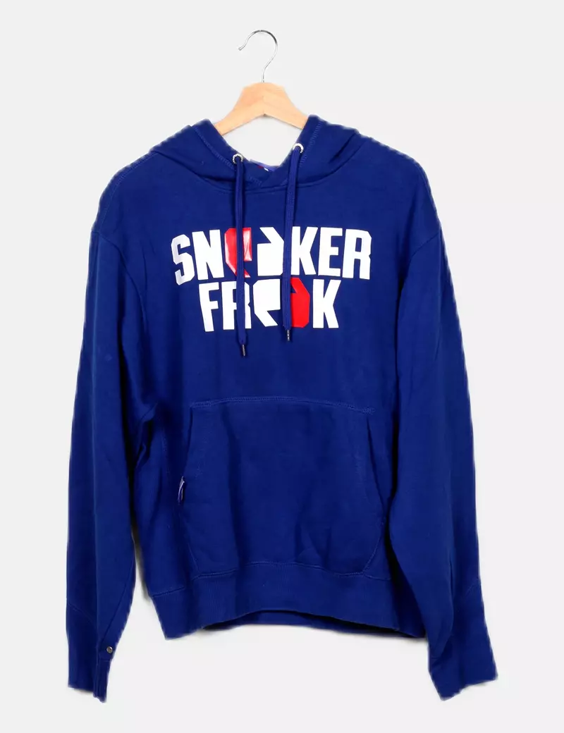 Sneaker Freak Sudadera azul letter bordada