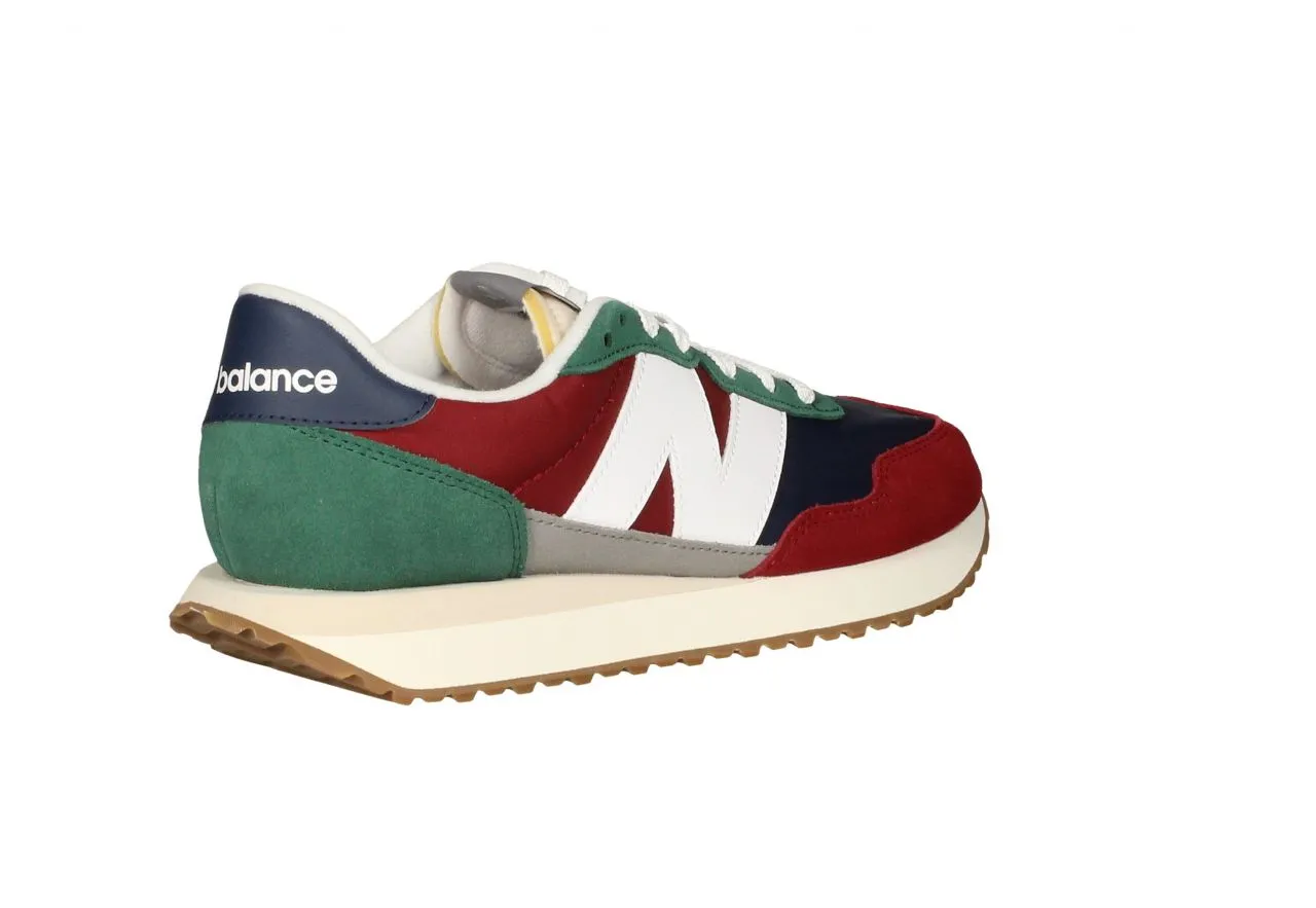 Sneaker Nobuck/nylon Burdeos-azul-verde Anagrama Blanco