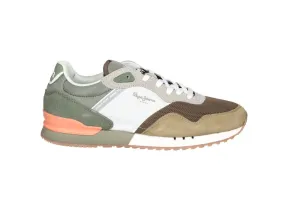 Sneaker Nobuck/nylon Marron-gris-kaki Pieza Talon Salmon