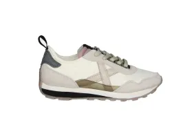 Sneaker Nylon Beig Punta y Talon Nobuck Taupe