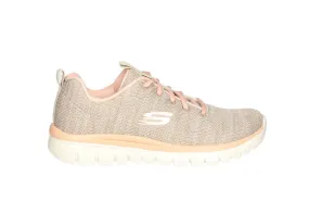 Sneaker Nylon Taupe Filo Salmon Piso Blanco Machine Washable