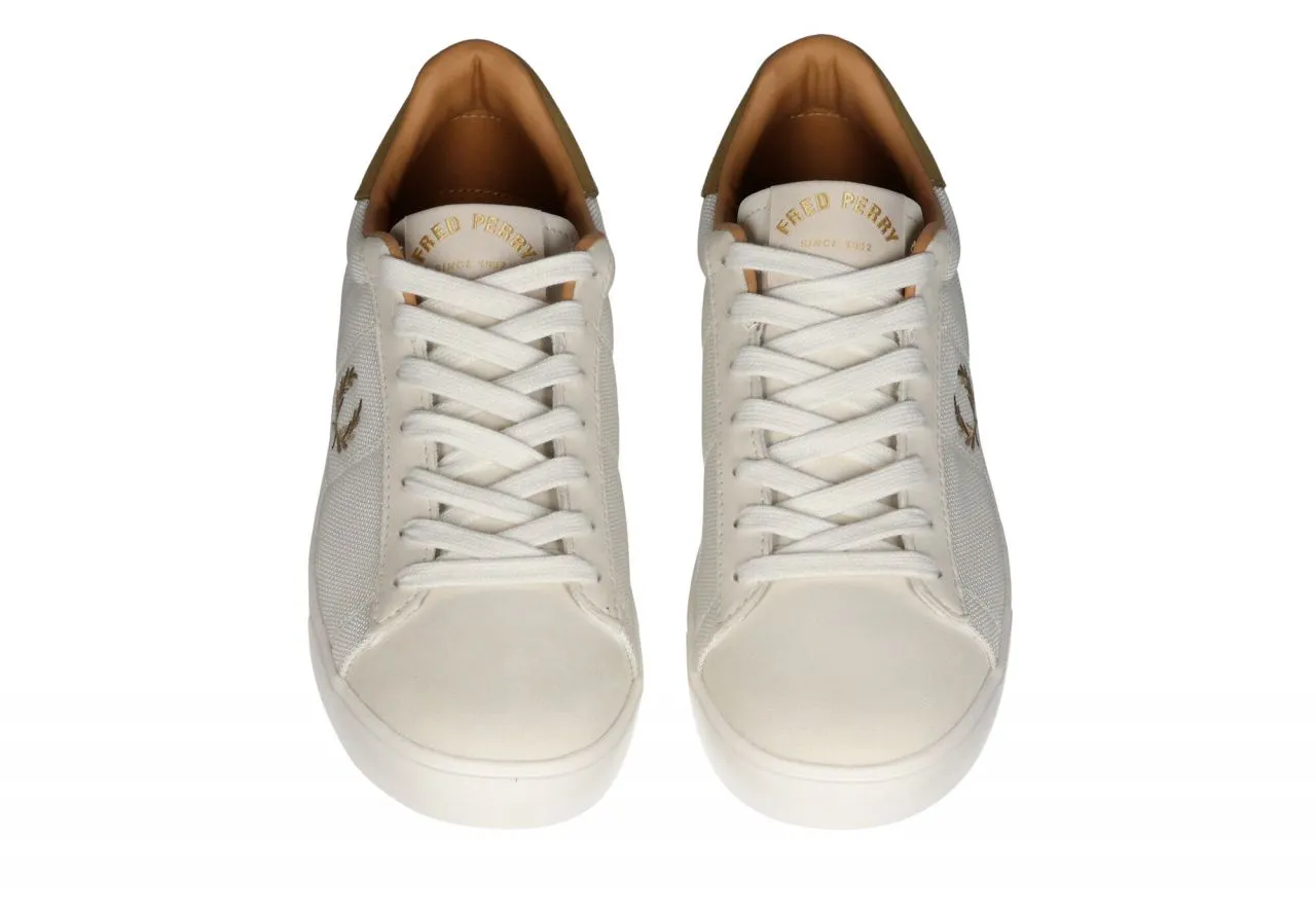 Sneaker Nylon/nobuck Beig Logo y Pieza Talon Taupe