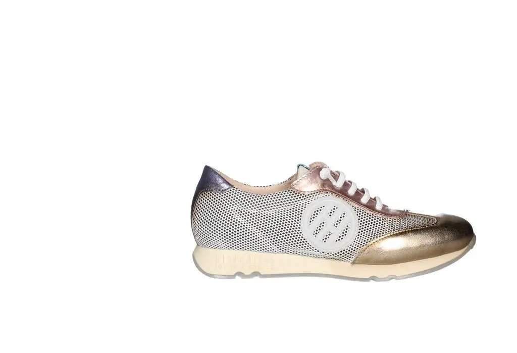 Sneaker Piel/rejilla Dorado/blanco Talon Lila