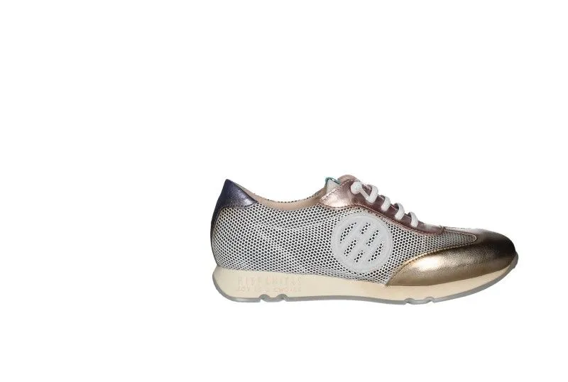 Sneaker Piel/rejilla Dorado/blanco Talon Lila