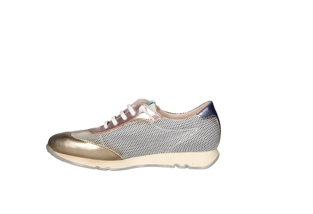 Sneaker Piel/rejilla Dorado/blanco Talon Lila