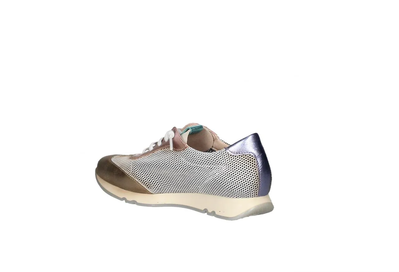 Sneaker Piel/rejilla Dorado/blanco Talon Lila