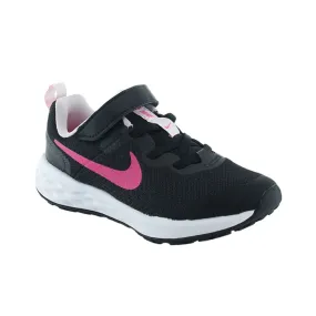 Zapatillas Nike Revolution 6 Little Kids Negro-Rosa