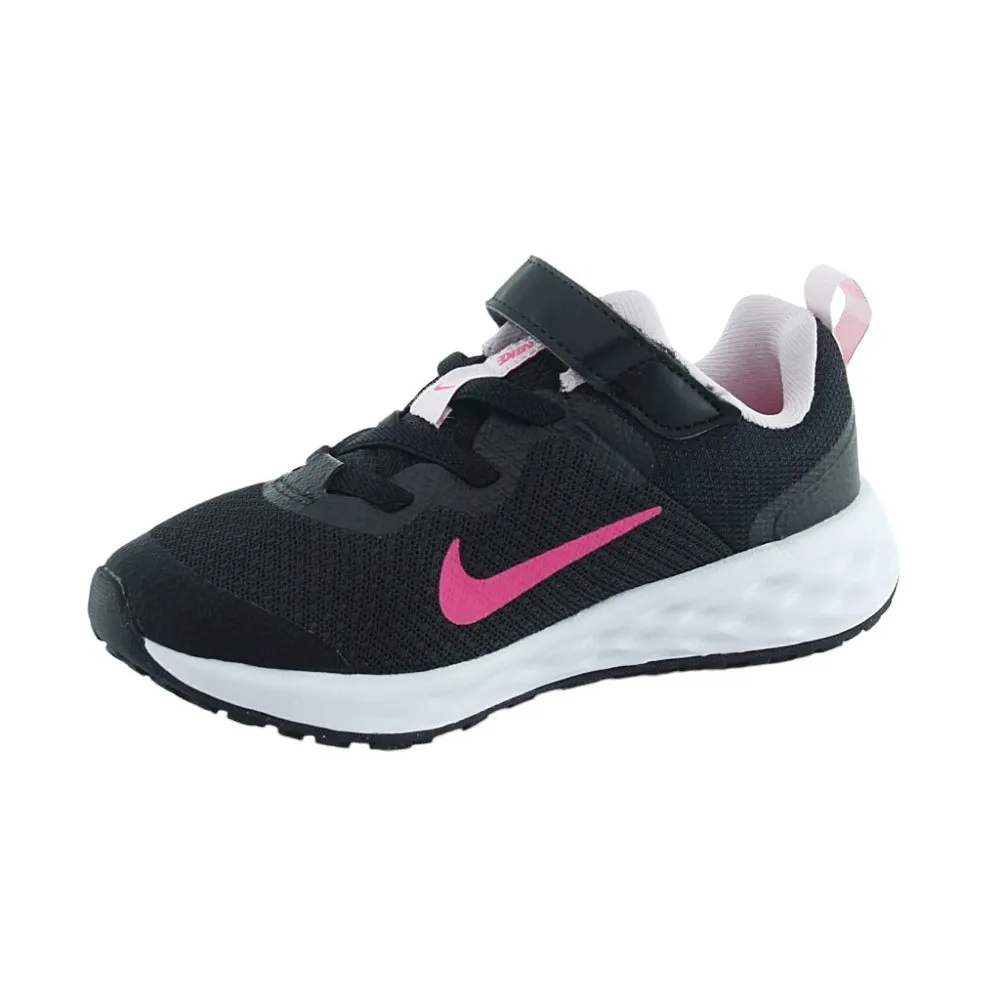 Zapatillas Nike Revolution 6 Little Kids Negro-Rosa