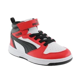 Zapatillas Puma Rebound V6 Mid Blanco-Negro-Rojo