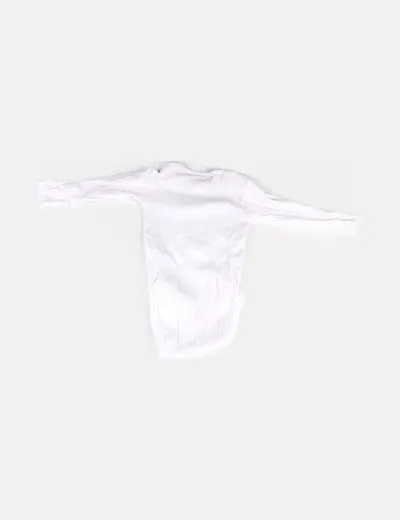 Zara Body blanco canalé manga larga