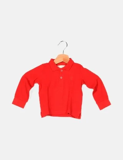 Zara Polo rojo manga larga