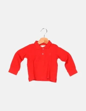 Zara Polo rojo manga larga